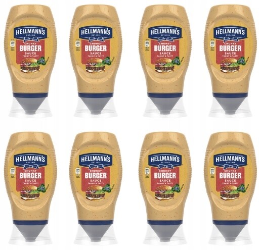 8 x 250 ml Hellmann's Chunky Burger Omáčka na burgery Karton