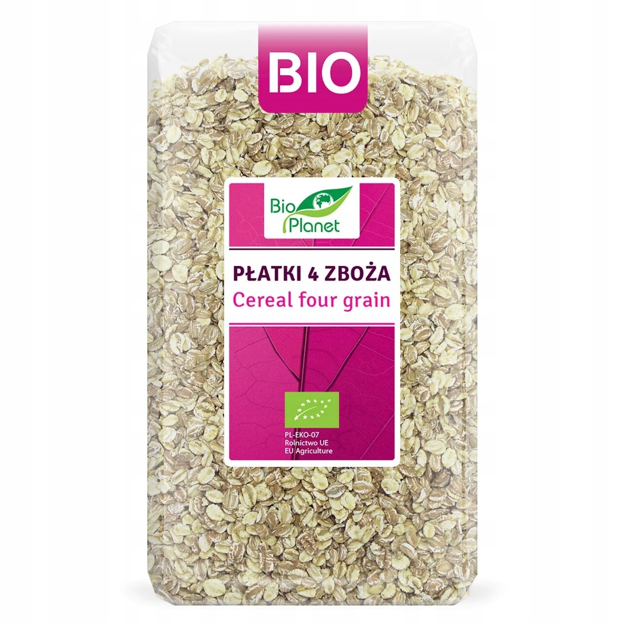 4X Vločky 4 Obiloviny (špalda, Oves, Ječmen, Žito) Bio 600 g Bio Planet