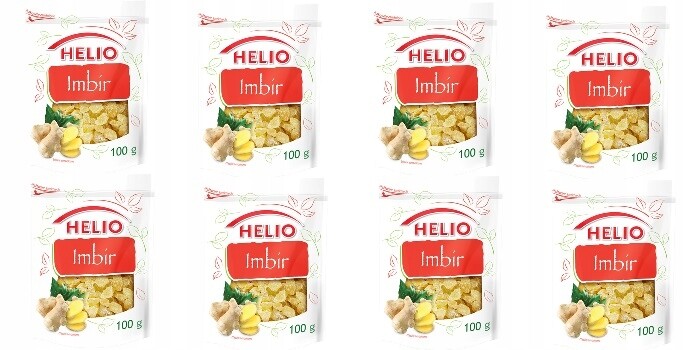 8 x 100 g Helio zázvor kandovaný Karton