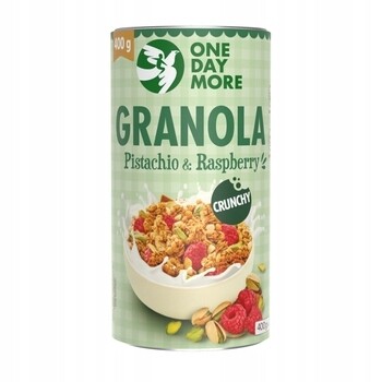 6x 400g One Day More granola Pistácie & Malina Karton
