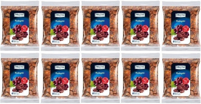 10 x 1 kg Helcom Rozinky Karton