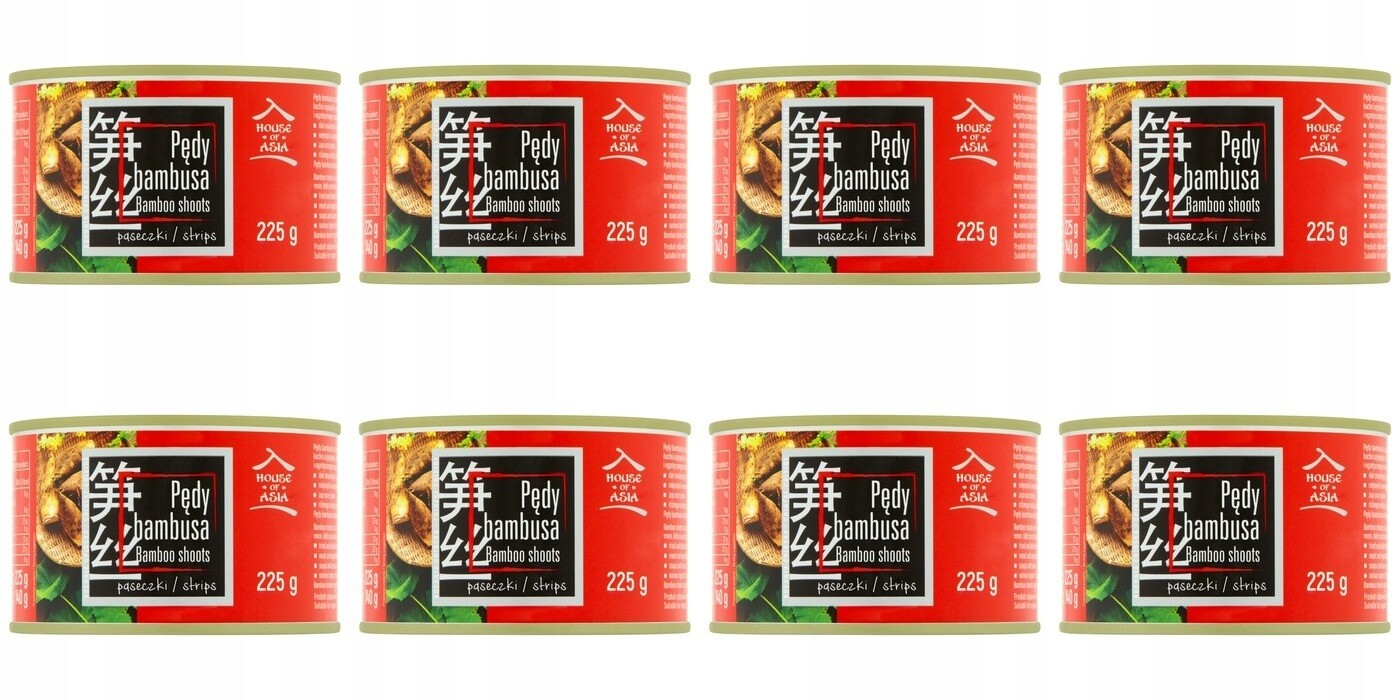 8 x 225 g House Of Asia bambusové výhonky – proužky