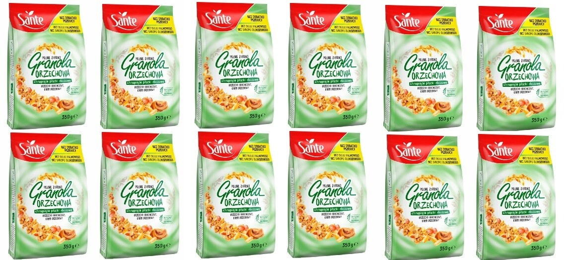 12 x 350 g Sante Ořechová granola Karton