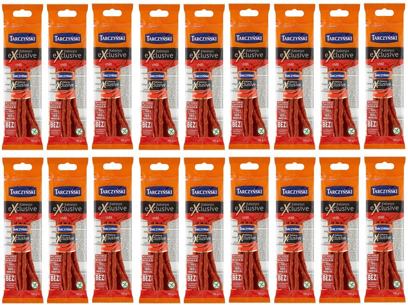 18x 105g Tarczyński Kabanos Exclusive Chilli kartonové balení