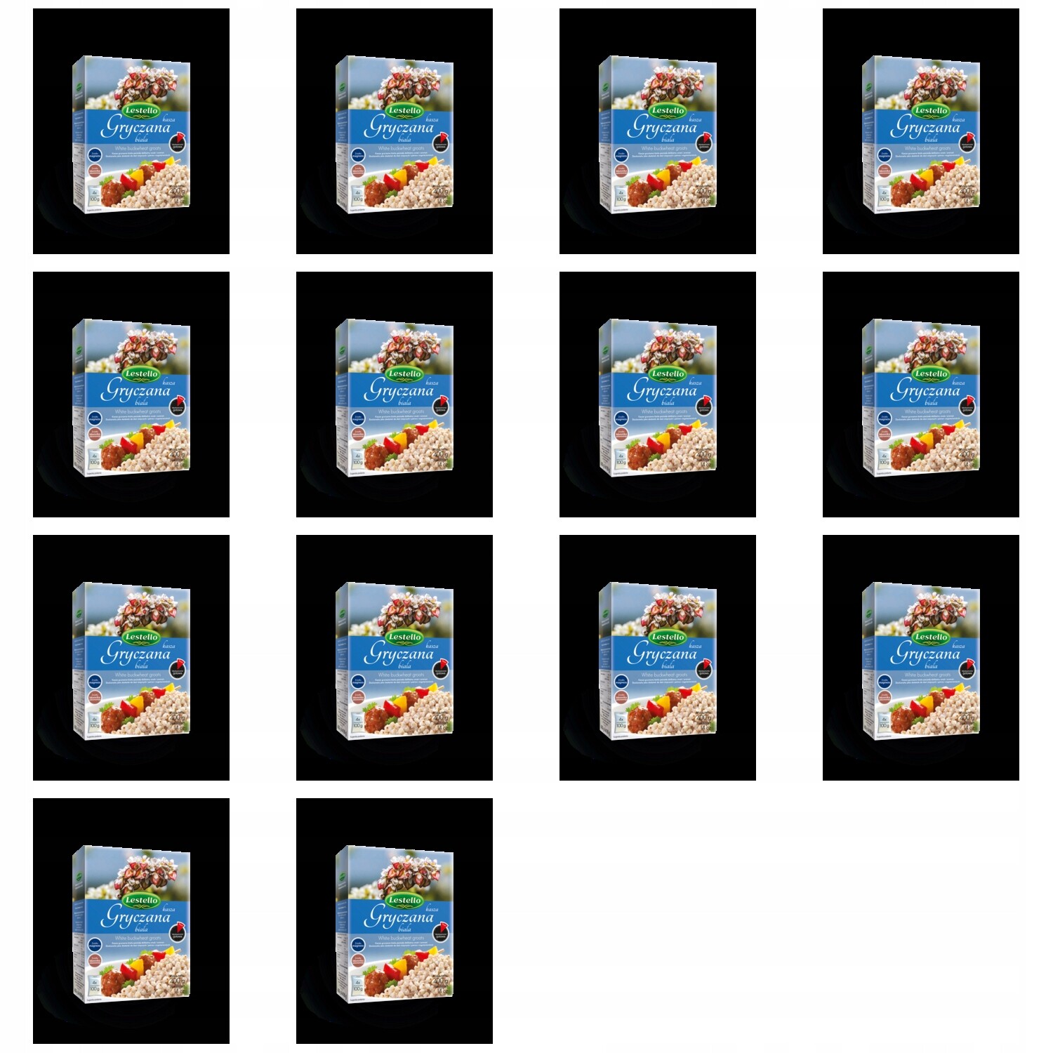 14 x 400 g Lestello pohanková kaše bílá v sáčcích Karton