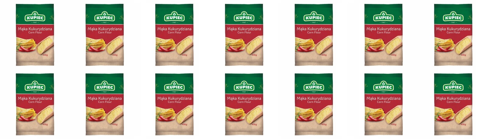 14 x 400 g Kupiec Kukuřičná mouka Karton