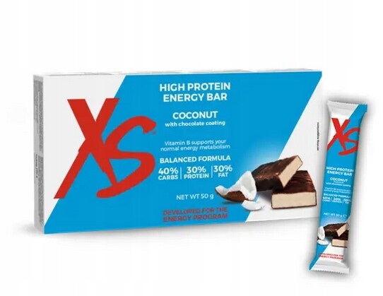 Xs High Protein Energy Bar Kokosová s čokoládovou polevou 14 tyčinek 50 g