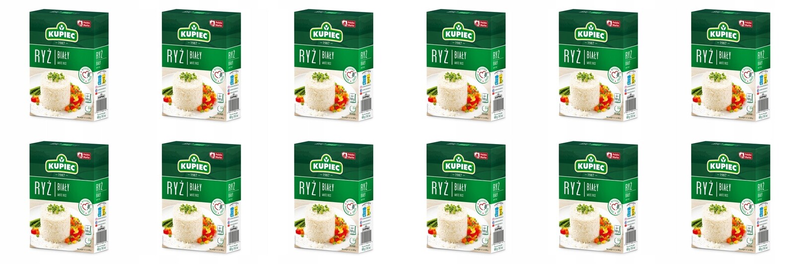 12x 400g Kupiec Rýže bílá dlouhozrnná Karton