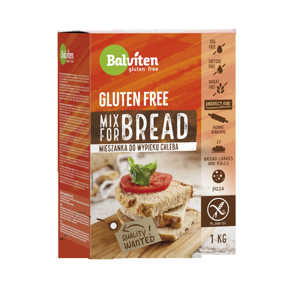 4x Balviten Směs na pečení chleba bezlepková 1 kg Mix For Bread