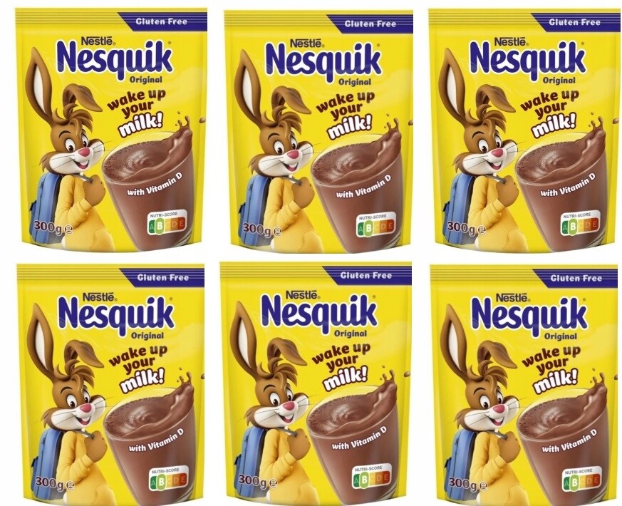 6 x 300 g Nestle Nesquik Kakaový nápoj s vitamíny Karton