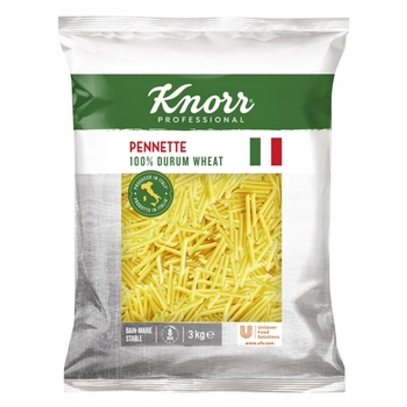 Knorr Těstoviny Penne Durum 3kg Italská kvalita a pružnost