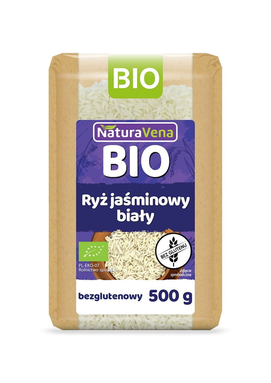 4x Jasmínová Rýže Bílá Bezlepková Bio 500 g Naturavena