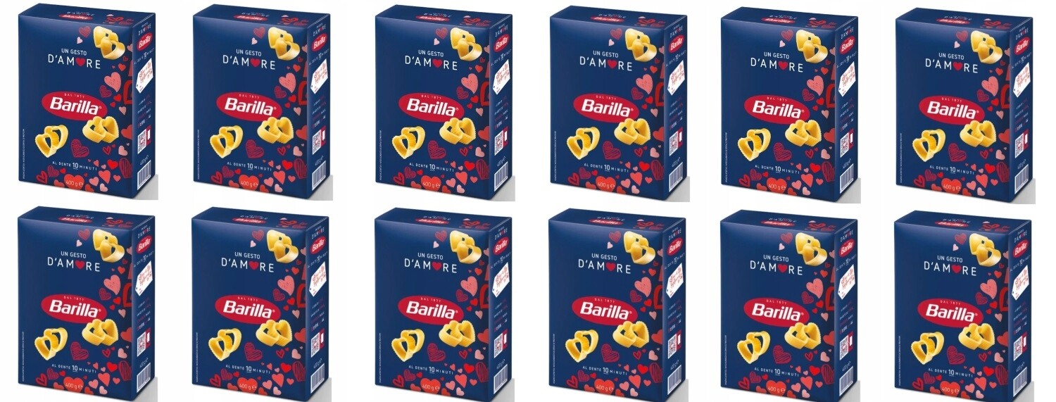 12 x 400 g Barilla Pasta Love těstoviny srdíčka Karton