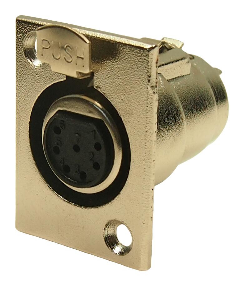 Cliff Electronic Components Fc6187 Xlr Connector, Socket, 7Pos, Panel