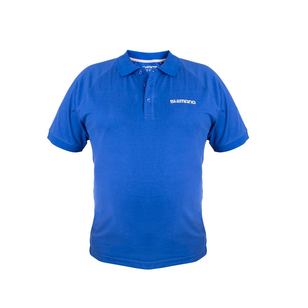 Shimano Polokošile Wear Short Sleeve Polo Blue - L