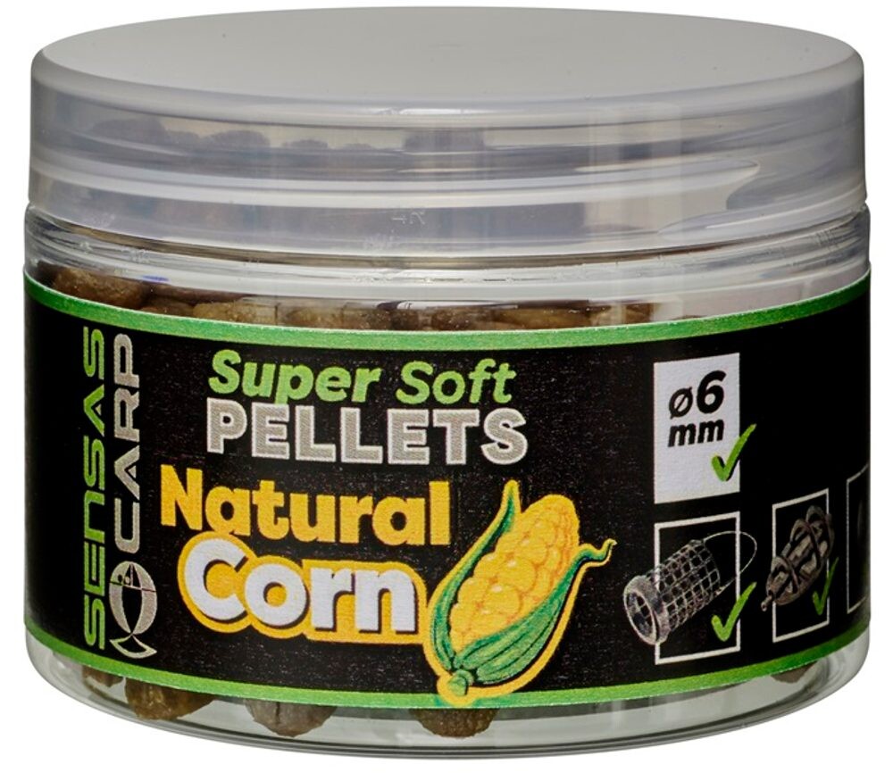 Sensas Pelety Super Soft Natural Corn 60g - 6mm