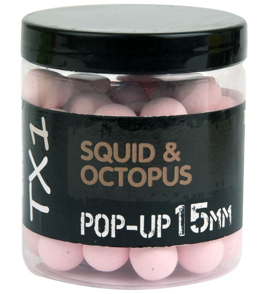Shimano Boilies TX1 Pop Up Squid & Octopus Washed Out Pink - 12mm  50g