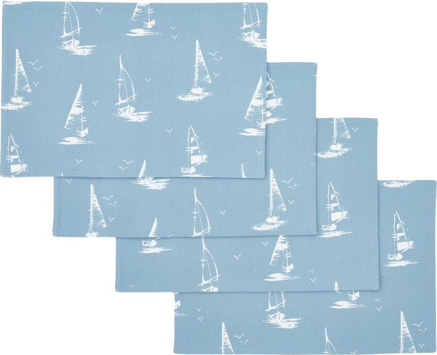 Bavlněná prostírání v sadě 4 ks 30x46 cm Salcombe Boats – Catherine Lansfield