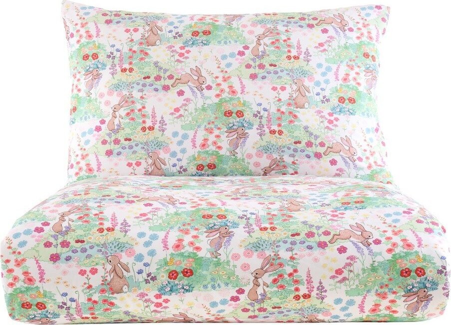 3dílné bavlněné dětské povlečení na dvoulůžko 200x200 cm Meadow Bunnies – Belle & Boo