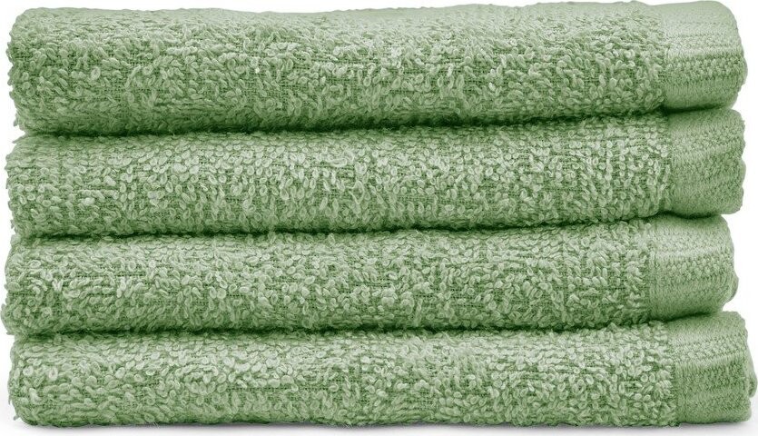 Zelené rychleschnoucí/froté bavlněné ručníky v sadě 4 ks 30x30 cm Quick Dry – Catherine Lansfield