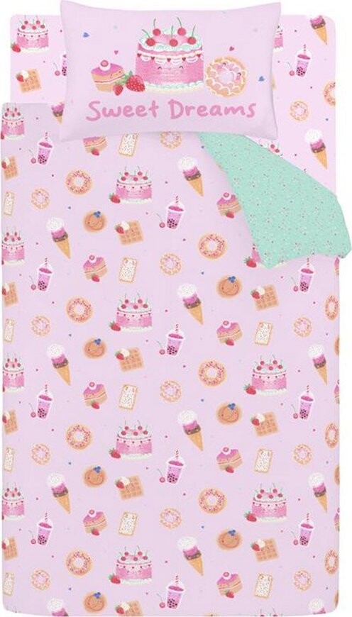 Růžové dětské povlečení na jednolůžko 135x200 cm Sweet Treats – Catherine Lansfield