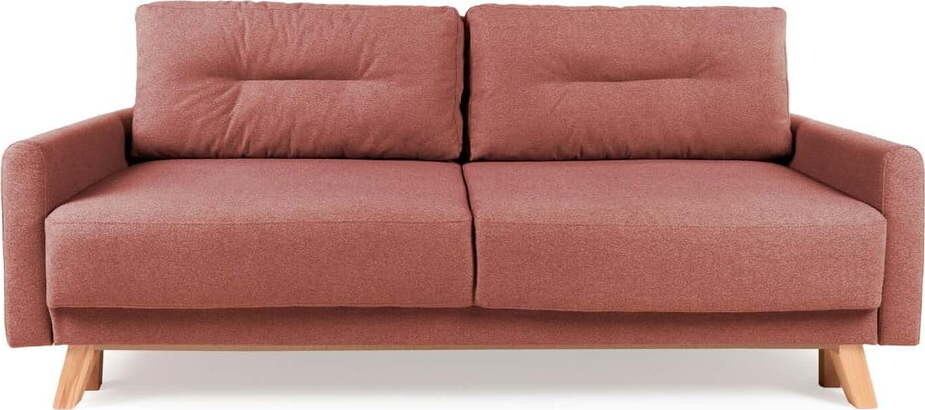 Růžová rozkládací/s úložným prostorem pohovka 214 cm Pop - II. jakost – Bonami Selection