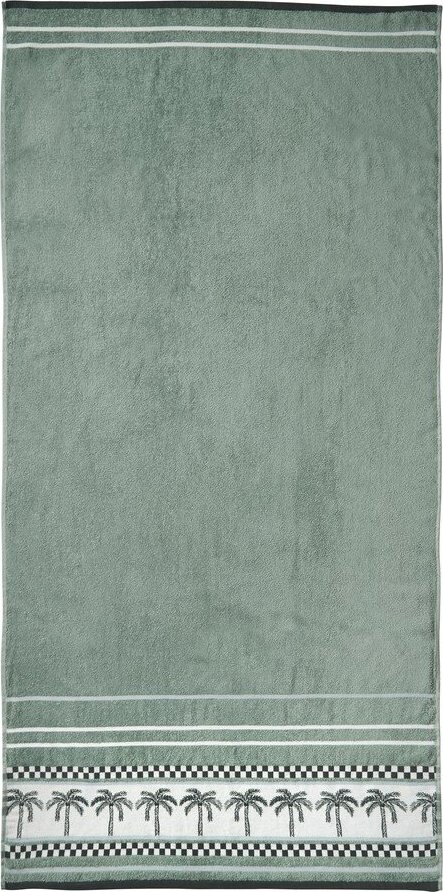 Zelená bavlněná plážová osuška 90x180 cm Palm Trees – Catherine Lansfield