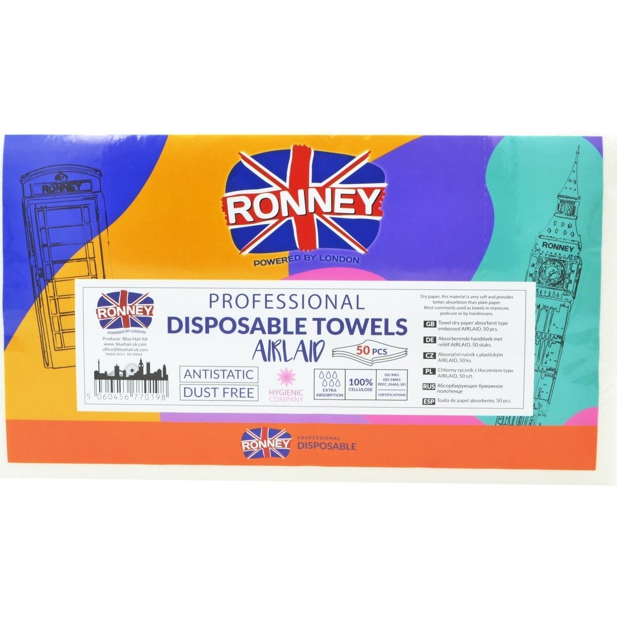 Ronney  Toallas Desechables 40x70 - 50 piezas  ruznobarevne