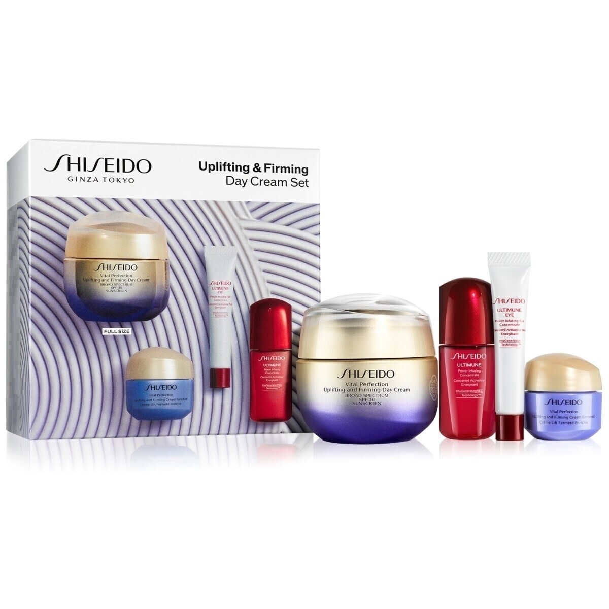 Shiseido  Set Uplifting   Firming Day Cream 4 piezas  ruznobarevne