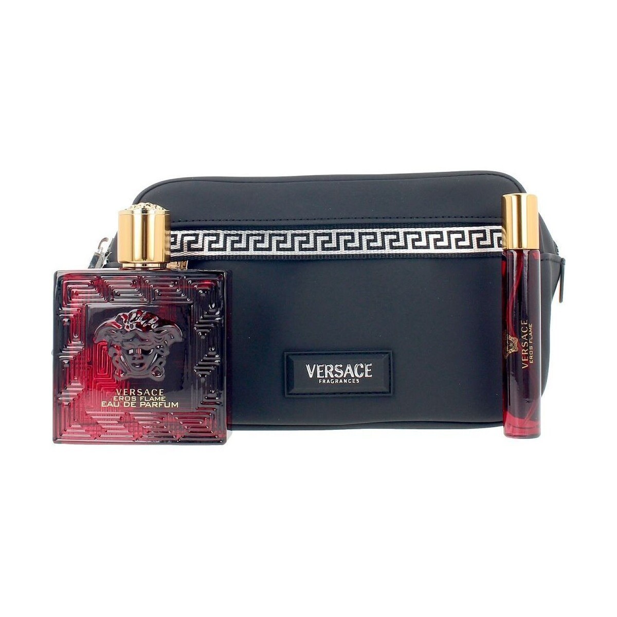 Versace  Set Eros Flame 100ml Parfém + Mini 10ml + Trousse  ruznobarevne