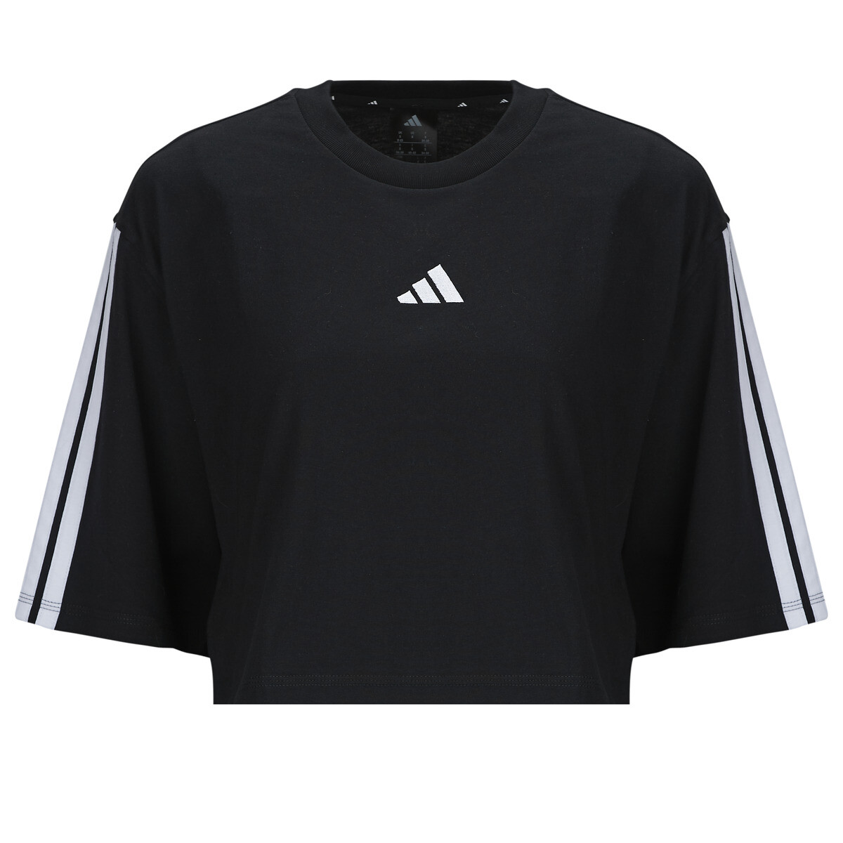 adidas  Essentials 3-Stripes Cotton Loose T-Shirt  Černá