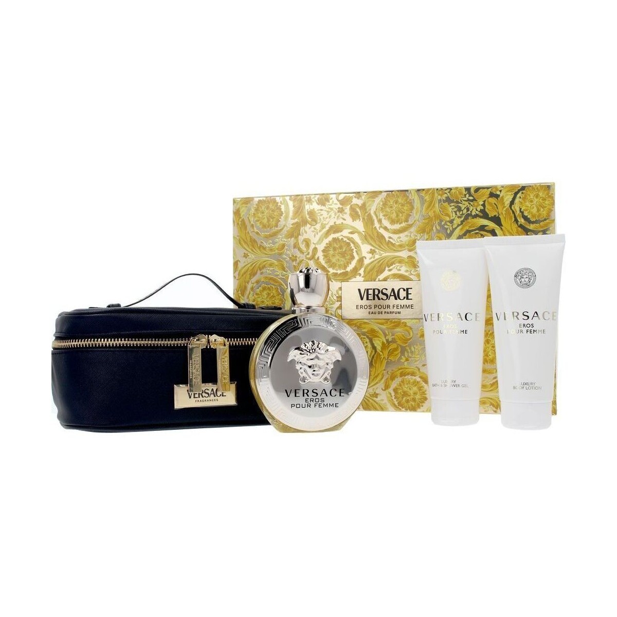 Versace  Set Eros - Parfém 100ml + Gel100ml + Locion 100ml  ruznobarevne