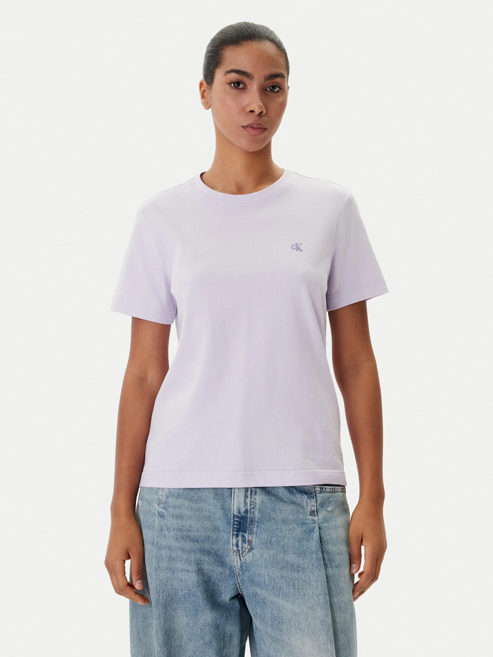 Calvin Klein dámské fialové tričko LV047B224G3OQ XS