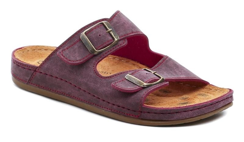 Medi Line 4127-020 bordó dámské zdravotní pantofle