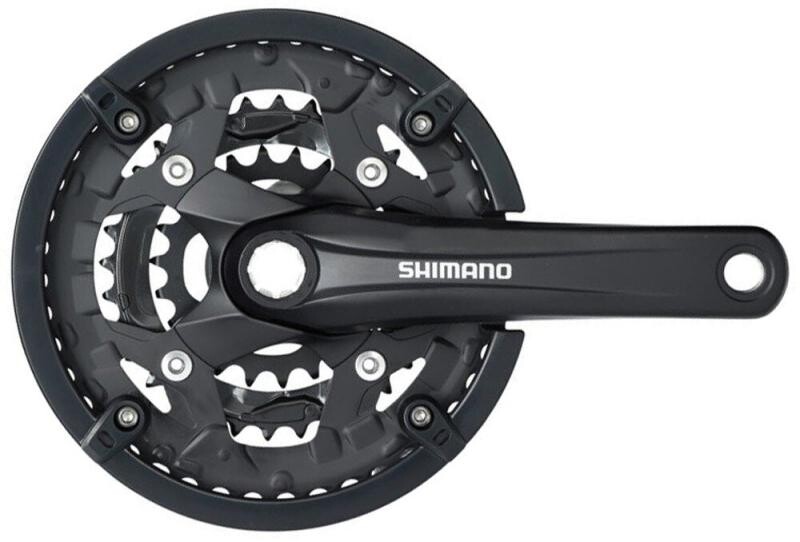 Shimano kliky Alivio FC-T4010 , 170mm, 48-36-26 zubů, černé, s krytem, 9 speed, pro osu octalink