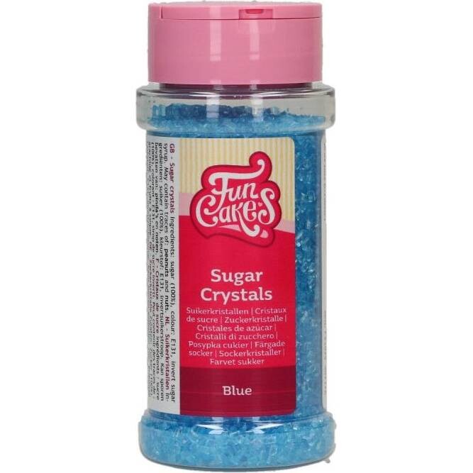 Cukrové krystalky modré 80g - FunCakes