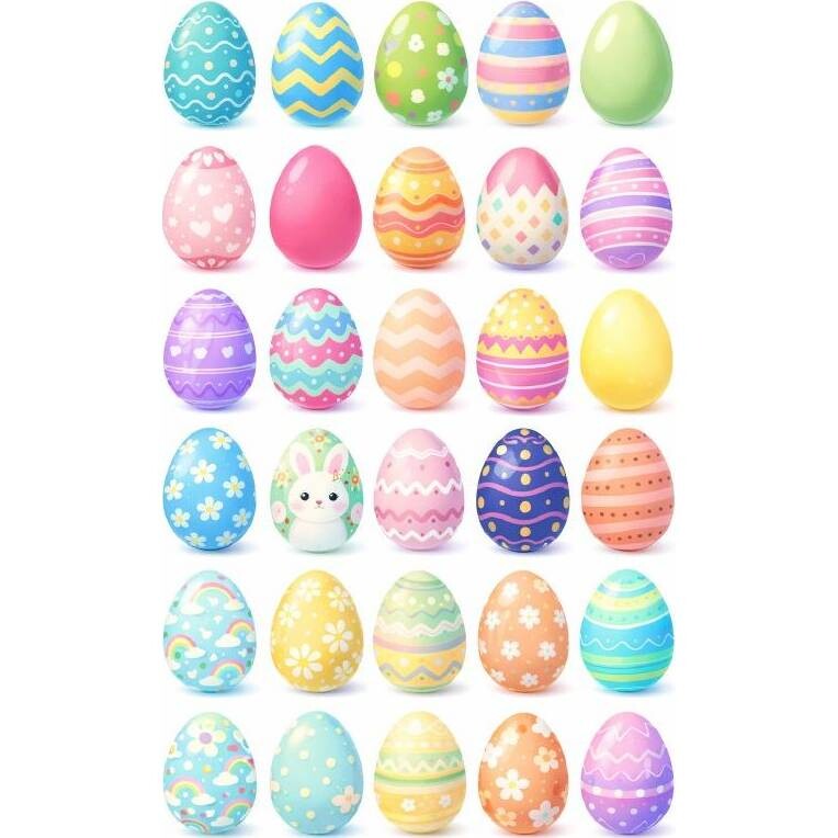 Jedlý papírbarevná vajíčka k vystříhnut A4 - Pictu Hap