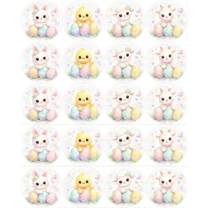 Jedlý papír na muffiny k vystříhnutí velikonoční zvířátka A4 - Pictu Hap