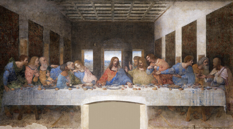 Leonardo da Vinci Plakát, Obraz - The Last Supper, 1495-97 (fresco), Leonardo da Vinci, 40 × 22.2 cm