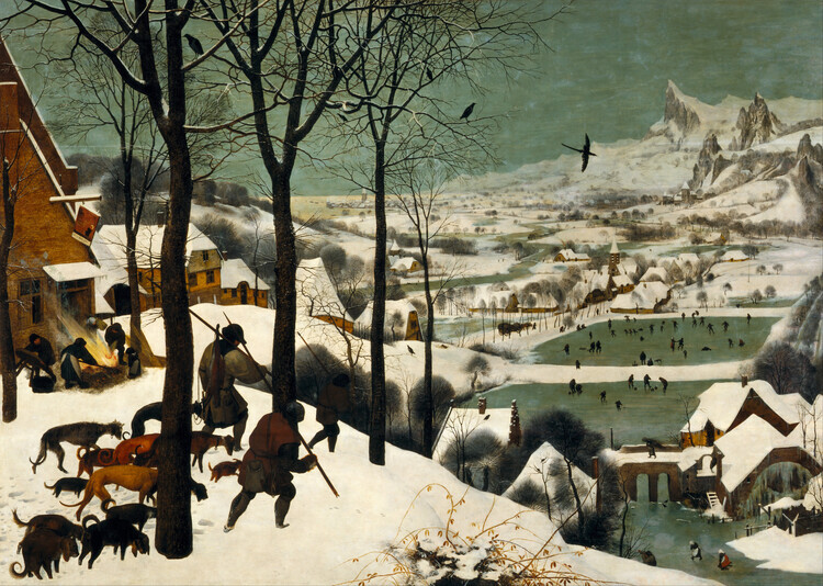 Pieter the Elder Bruegel Plakát, Obraz - Hunters in the Snow (Winter), 1565, Pieter the Elder Bruegel, 40 × 30 cm