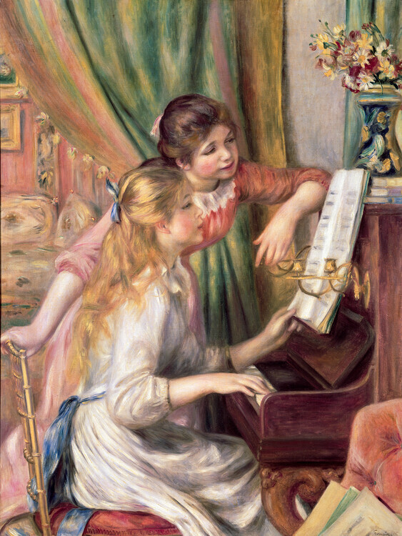 Pierre Auguste Renoir Plakát, Obraz - Young Girls at the Piano (1892), Pierre Auguste Renoir, 30 × 40 cm