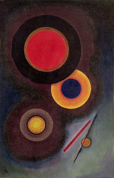 Wassily Kandinsky Plakát, Obraz - Composition with Circles and Lines (1926), Wassily Kandinsky, 26.7 × 40 cm