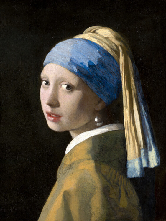 Jan Vermeer Plakát, Obraz - Dívka s perlou, Jan Vermeer, 30 × 40 cm