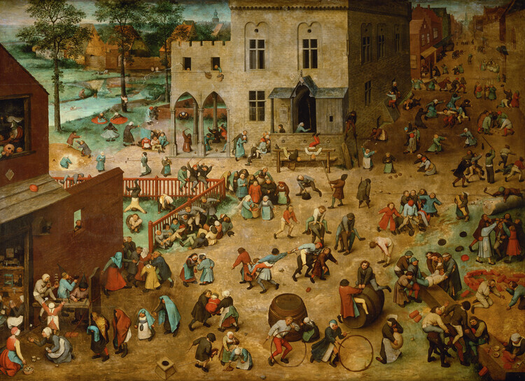 Pieter the Elder Bruegel Plakát, Obraz - Children's Games, 1560, Pieter the Elder Bruegel, 40 × 30 cm