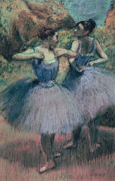 Edgar Degas Plakát, Obraz - Dancers in Violet, Edgar Degas, 26.7 × 40 cm