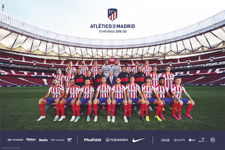 GRUPO ERIK Plakát, Obraz - Atletico Madrid 2019/2020 - Team, 61 × 91.5 cm
