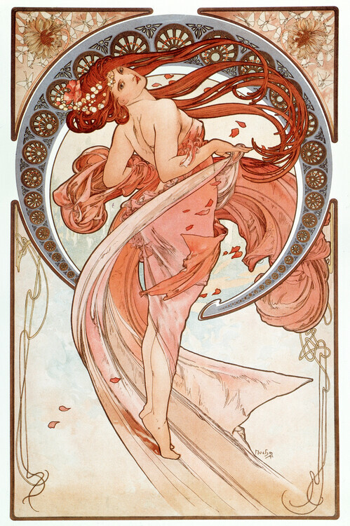 Alfons Mucha Plakát, Obraz - La danse Lithographs series, Alfons Mucha, 26.7 × 40 cm