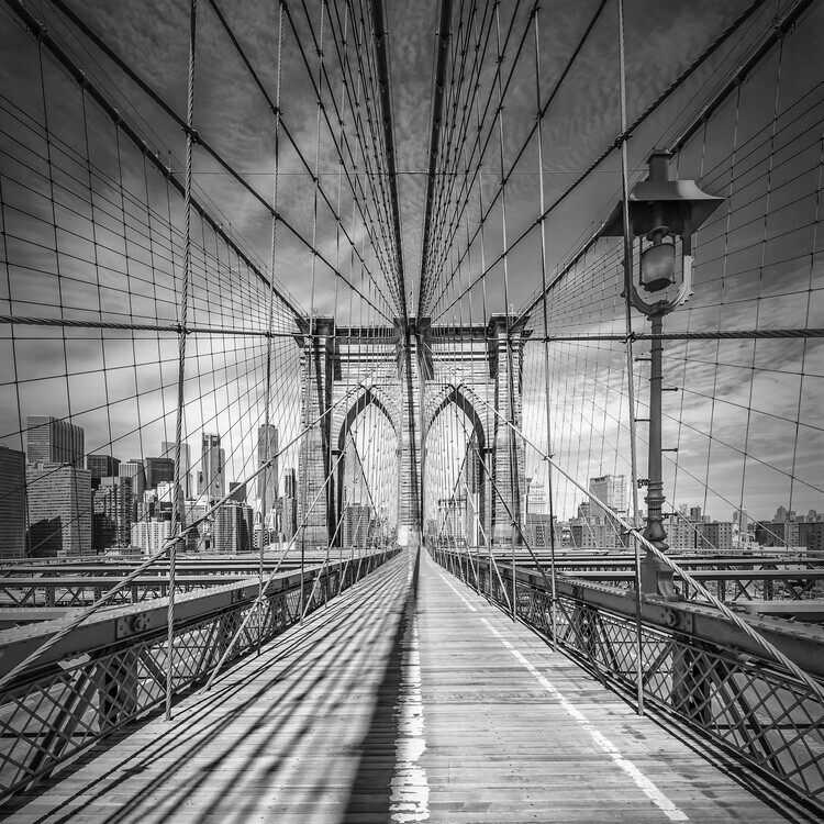 Melanie Viola Plakát, Obraz - NEW YORK CITY Brooklyn Bridge, Melanie Viola, 40 × 40 cm