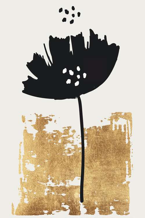 Kubistika Plakát, Obraz - Black Poppy, Kubistika, 26.7 × 40 cm