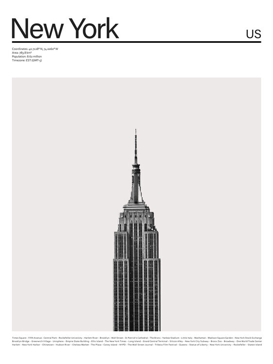 Finlay & Noa Plakát, Obraz - City New York 2, Finlay & Noa, 30 × 40 cm